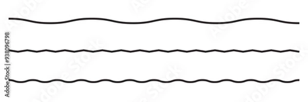 Fototapeta wavy zigzag line icon vector