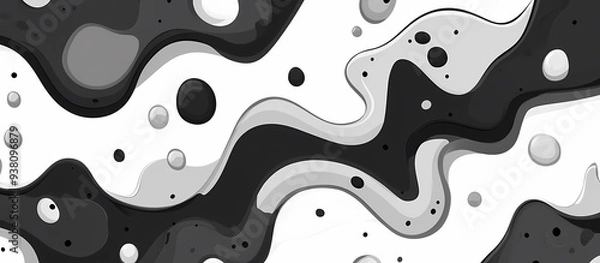 Obraz a beautiful abstract melt of black and white liquid