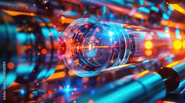 Fototapeta advanced photonics and optical technology background for scientific research