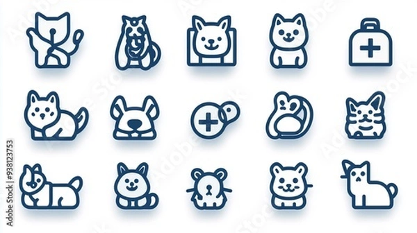 Fototapeta Colorful Post-it notes icons vector set with diverse shapes and colors, great for interactive design and digital planning tools. Generative AI