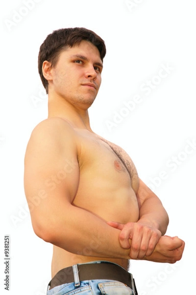 Fototapeta Young bodybuilder profile