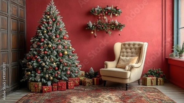 Fototapeta interior, home, christmas,