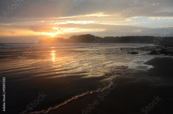 Fototapeta 材木座海岸　夕日