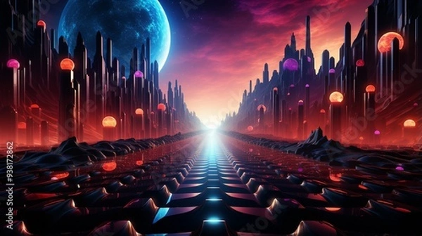 Obraz a retro arcade game background pattern.