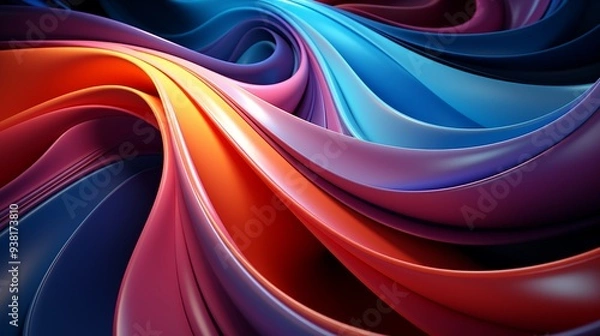 Obraz a retro psychedelic background pattern with swirling colors.