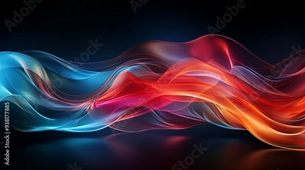 Obraz an abstract pattern with fluid, flowing lines.