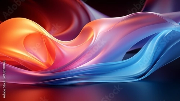 Obraz an abstract pattern with fluid, flowing lines.