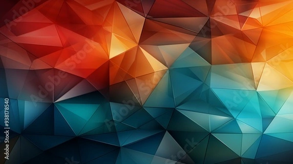 Obraz a colorful abstract geometric background.