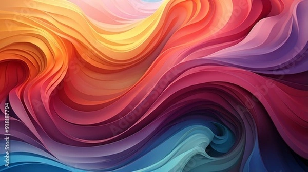 Obraz a pattern inspired by the Aurora Borealis.