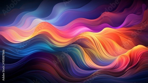 Obraz a pattern inspired by the Aurora Borealis.