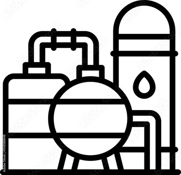 Fototapeta Refinery icon