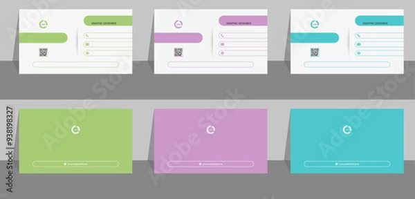 Fototapeta Creative professional stylish business card, Modern and elegant visiting card, Double-sided luxury business card, Editable vector business card with simple design.