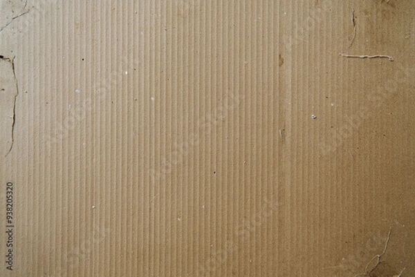 Obraz Photo of A beige cardboard texture for product packaging, with visible textured patterns and the appearance of real cardboards