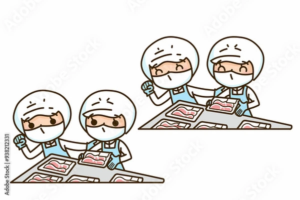 Obraz 精肉コーナーのスタッフ