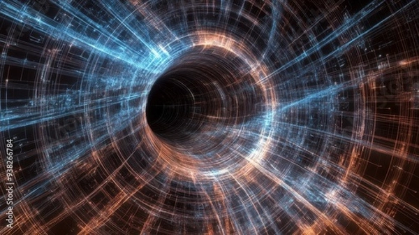 Fototapeta A Visual Feast of Future Technology and Dynamic Light and Shadow