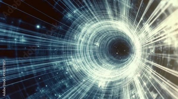 Fototapeta A Visual Feast of Future Technology and Dynamic Light and Shadow