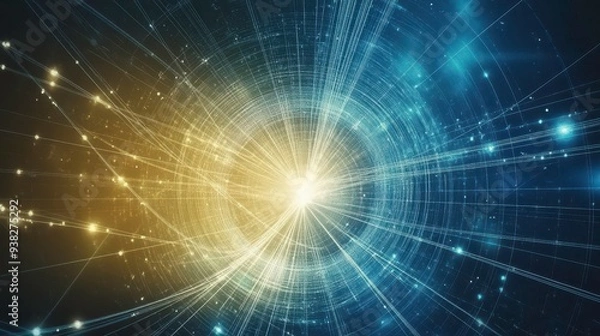 Fototapeta A Visual Feast of Future Technology and Dynamic Light and Shadow