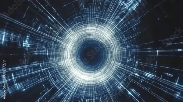 Fototapeta A Visual Feast of Future Technology and Dynamic Light and Shadow