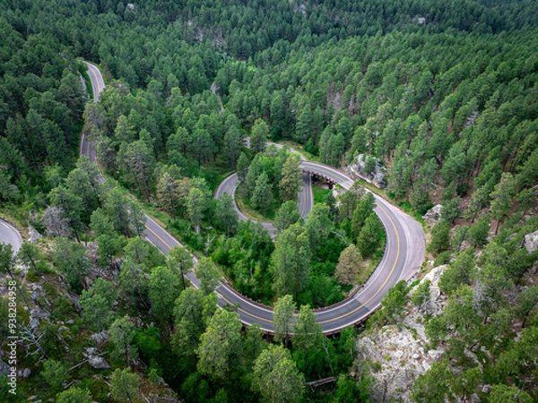 Fototapeta Norbeck byway aerial view
