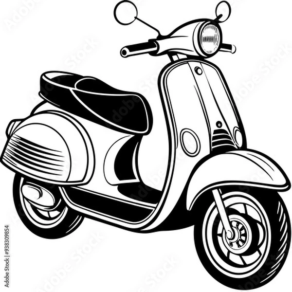 Obraz scooter Vector Art art vector illustration