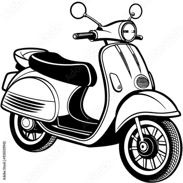 Fototapeta scooter Vector Art art vector illustration