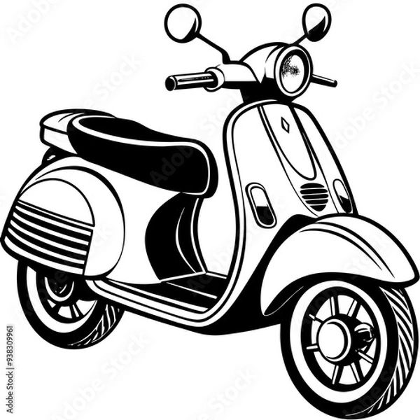 Obraz scooter Vector Art art vector illustration