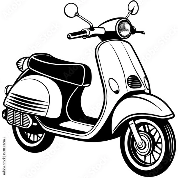 Fototapeta scooter Vector Art art vector illustration