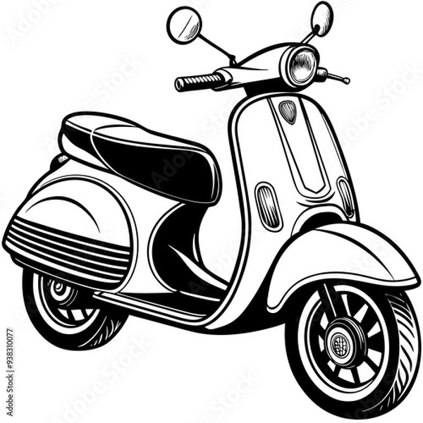 Obraz scooter Vector Art art vector illustration