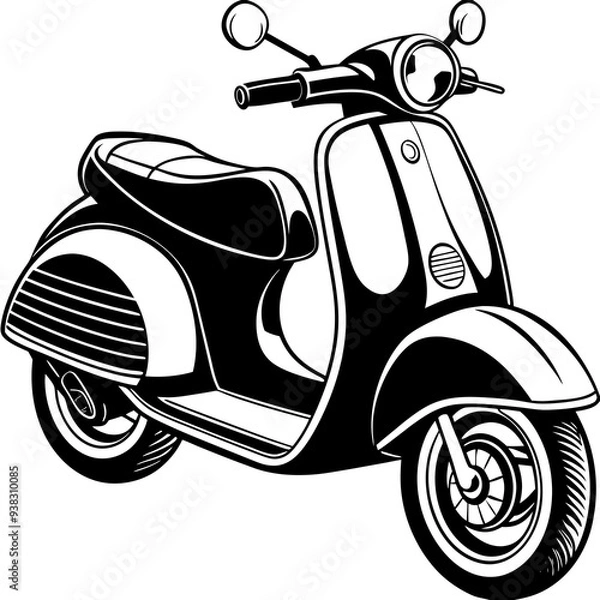 Fototapeta scooter Vector Art art vector illustration