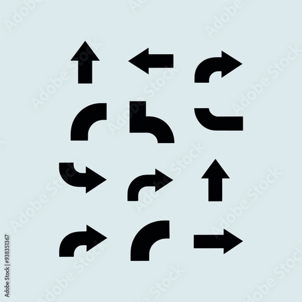 Obraz arrow icon set