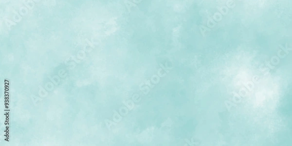 Fototapeta Watercolor art abstract blue color cloudy sky texture, watercolor abstract cloudy blue painting of paper texture, Abstract light sky blue colors watercolor grunge texture background.