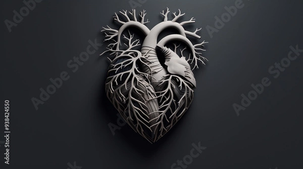 Obraz paper craft heart art