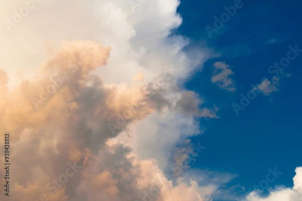 Obraz Evening sky with cumulus clouds