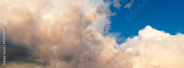 Obraz Evening sky with cumulus clouds