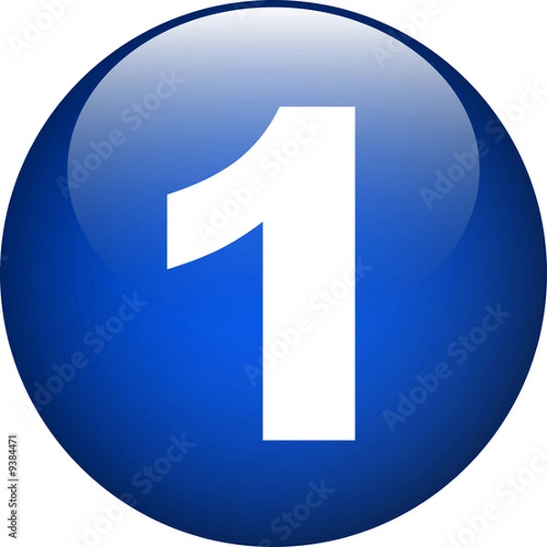 Obraz blue one button