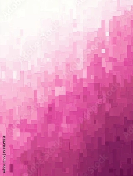 Fototapeta Pink and White Pixel Art-Style Background with Pink Gradient Design