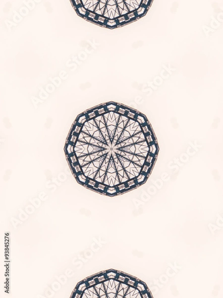Fototapeta Pattern of kaleidoscope abstract grey pattern