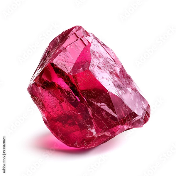 Obraz Isolated Red Ruby Crystal with Transparent Background