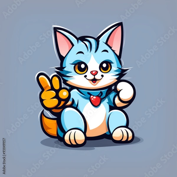 Fototapeta cat with a ball