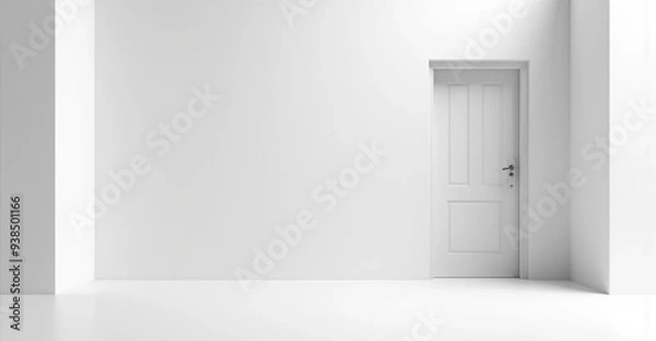 Fototapeta empty white room with door