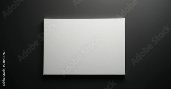 Obraz blank white paper on black background