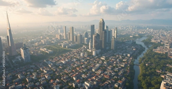 Obraz city skyline panorama