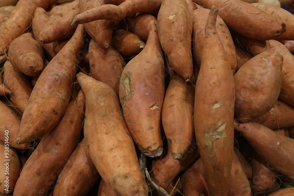 Fototapeta potatoes in a market
