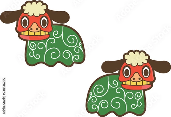 Obraz かわいい獅子舞