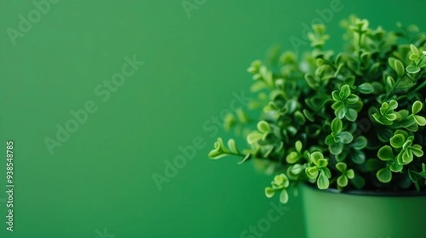 Fototapeta Stunning Green Beautiful and Minimalist Background: A Serene and Elegant Visual Delight. Bringing a Touch of Nature's Simplicity and Charm.