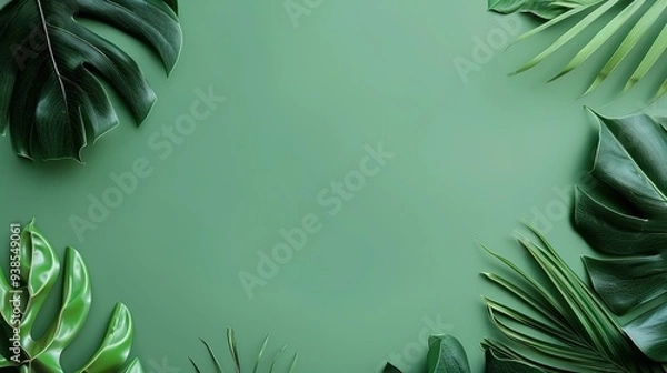 Fototapeta Stunning Green Beautiful and Minimalist Background: A Serene and Elegant Visual Delight. Bringing a Touch of Nature's Simplicity and Charm.