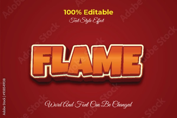 Obraz Flame editable text effect template