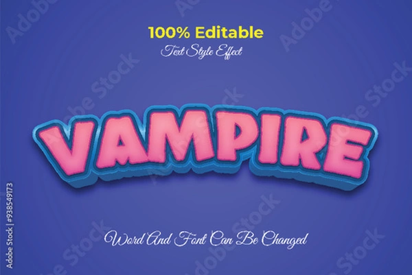 Obraz vampire editable text effect template