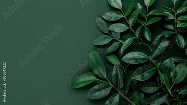 Fototapeta Stunning Green Beautiful and Minimalist Background: A Serene and Elegant Visual Delight. Bringing a Touch of Nature's Simplicity and Charm.