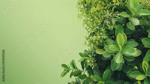Fototapeta Stunning Green Beautiful and Minimalist Background: A Serene and Elegant Visual Delight. Bringing a Touch of Nature's Simplicity and Charm.